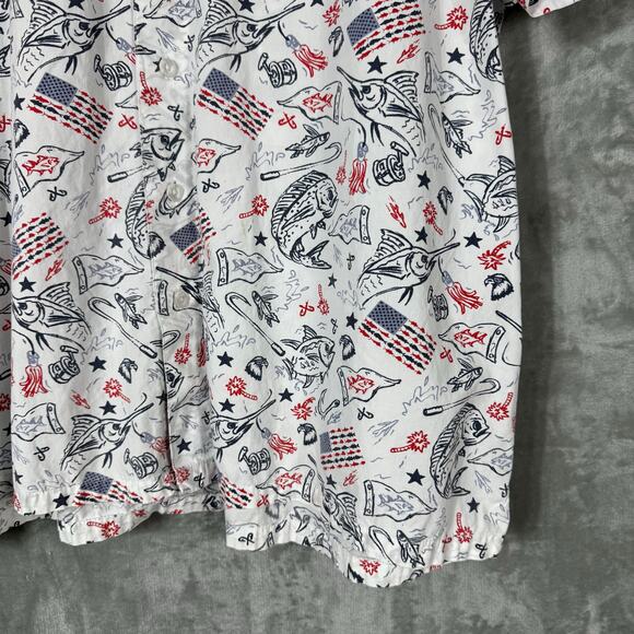 Columbia PFG‎ Vented SS Shirt Mens 2XL Printed USA Flag - Picture 3 of 13